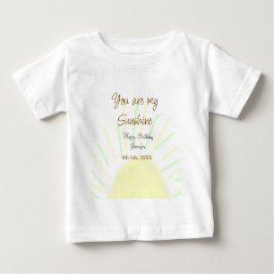 Du är min gult för solskensfärgad pastellfödelseda t shirt