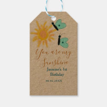 Du är min gult orange sol blå butterf