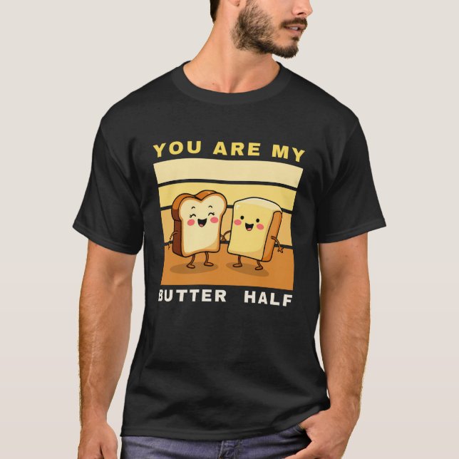 Du är min halva - Cute Valentine Day T Shirt (Framsida)