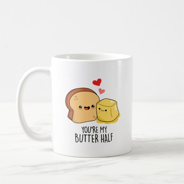 Du är min halvfunna knölknapp kaffemugg (Vänster)