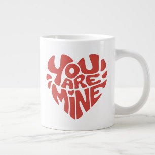 Du är min hjärtformade design jumbo mugg