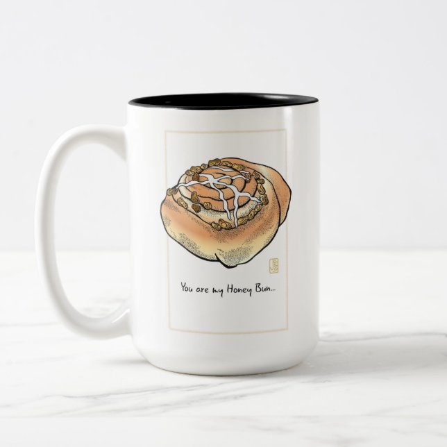 Du är min honungsbun 2-Tone 15 oz kaffe Mugg (Vänster)