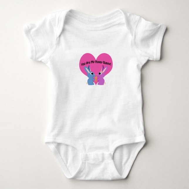Du är min honungsbunny Baby Bodykostym T Shirt (Framsida)