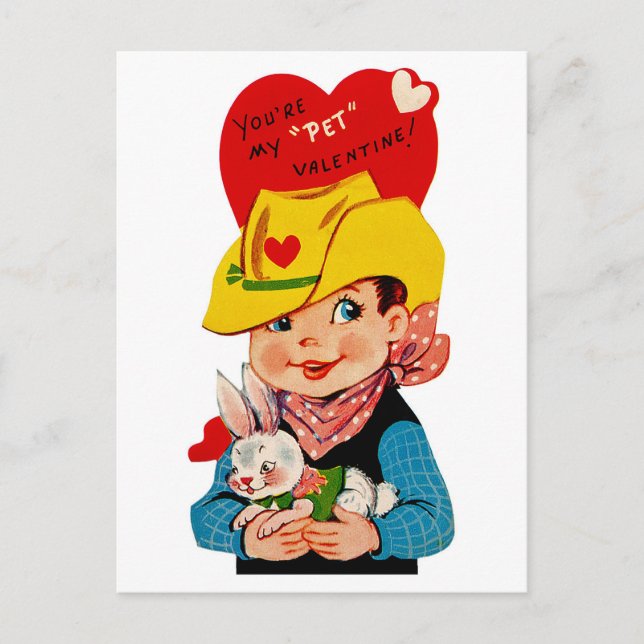 Du är min "husdjur" Valentine Cowboy Helg Vykort (Framsida)