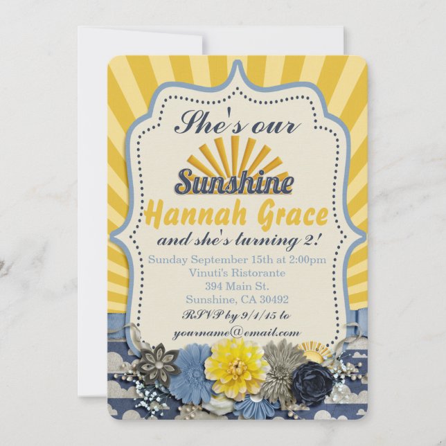 Du är min inbjudan till solsken på födelsedagen (Framsida)