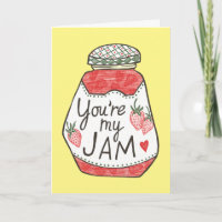 DU ÄR MIN JAM Strawberry Illustration Anpassad Kär