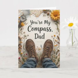 Du är min kompass Pappa som jagar Fars dag Kort