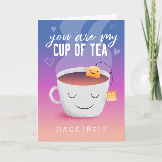 Du är min Kopp i Tea Kids Valentines day Helgkort (Framsida)