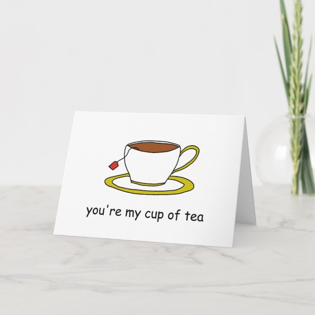 Du är min Kopp i Tea Kort (Framsida)