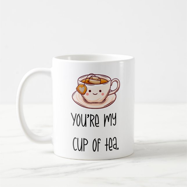 Du är min kopp te Kaffe Mugg – Mysig present (Vänster)