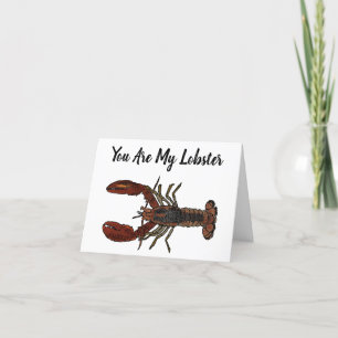 Du är min "Lobster-årsdag" eller Valentindagen Kort