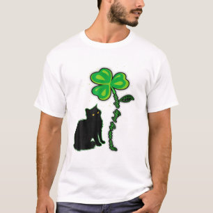 Du är min Lucky Charm St. Patrick Dag Black Cat T Shirt
