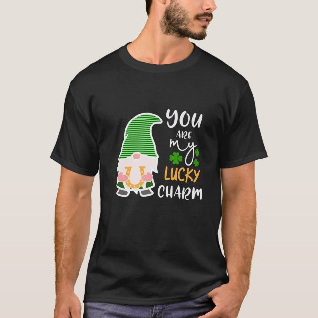 Du är min Lucky Charm St patricks day Gnome T Shirt (Framsida)