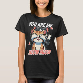 Du är min Meow - Cute Cat Valentine Day T Shirt