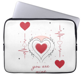 Du Är Min Minimalistisk Hjärtlinje Konst Laptop Fodral