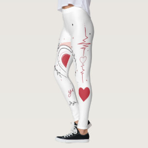 Du Är Min Minimalistisk Hjärtlinje Konst Leggings