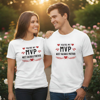 Du Är Min MVP Mest Värdefulla Partner Rolsk Kärlek T Shirt