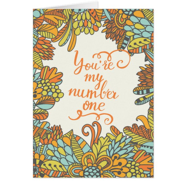 Du är min numrerar en hälsningskort (Framsidan)