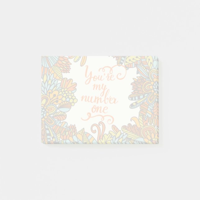 Du är min numrerar en post-it block (Framsida)