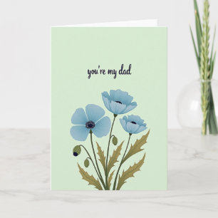 Du är min pappa Blomster konstkort Kort
