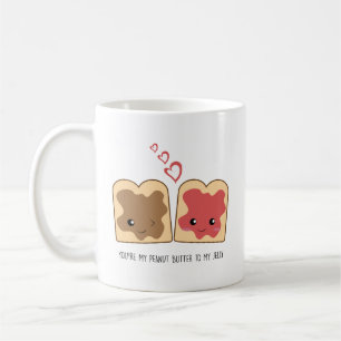 Du är min Peanut Butter till min Jelly Kawaii Cute Kaffemugg