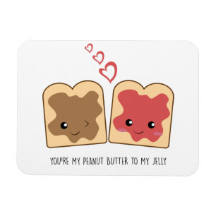Du är min Peanut Butter till min Jelly Kawaii Cute Magnet