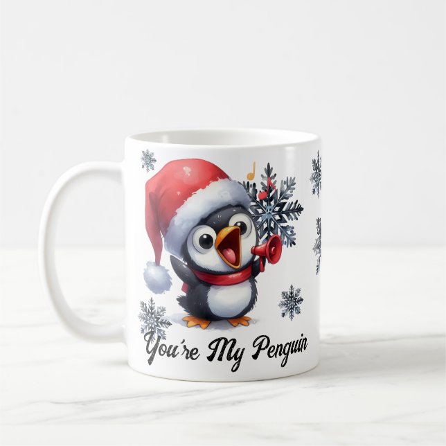 Du är min Penguin-jul Mugg (Vänster)