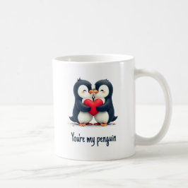 Du är min Penguin Kopp - Cute Penguin Kissing Mugg