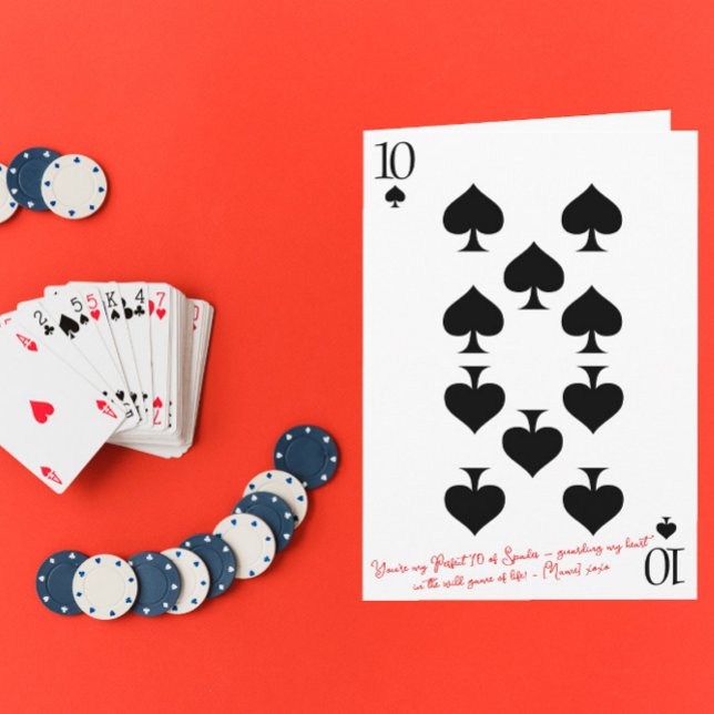 Du är min perfekta tio Spader tio valentin Kort (Skapare uppladdad)