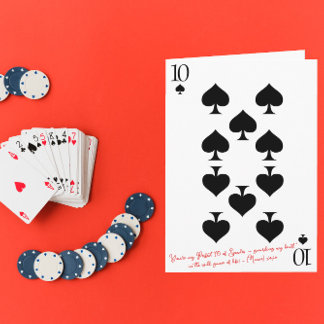 Du är min perfekta tio Spader tio valentinpresent Kort