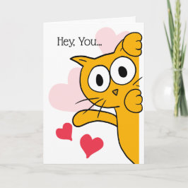 Du är min person Cute Cat Hälsning Kort