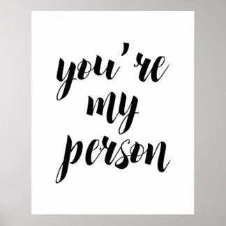 Du är min person Poster