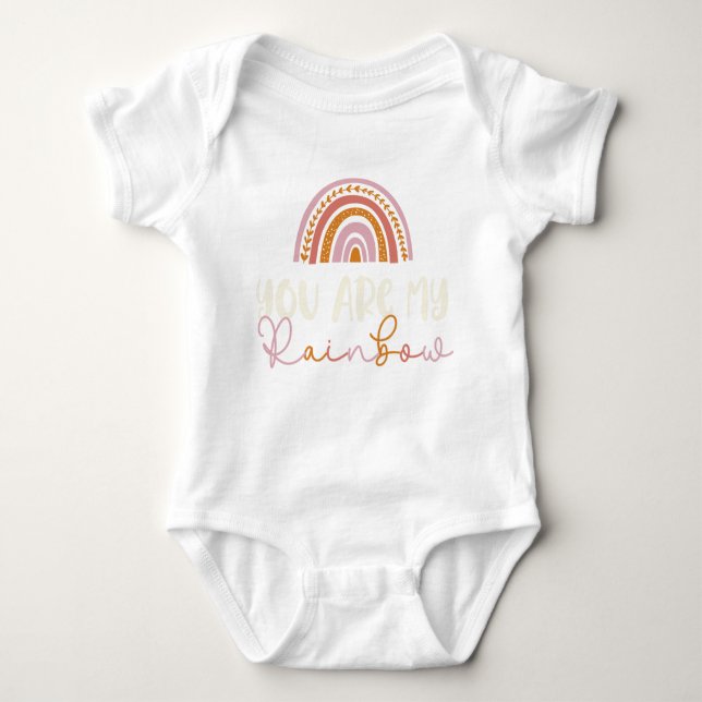 Du är min Rainbow Baby T-Shirt (Framsida)