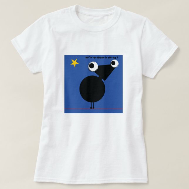 Du är min regnbåge i himmel.. T-Shirt (Design framsida)