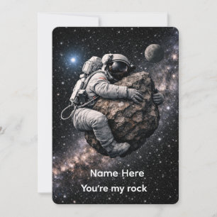 Du är min Rock Roliga Astronaut Rymd Kärlek Inbjudningar