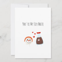 Du är min själsfrände - Sushi Funny Food Pun Card