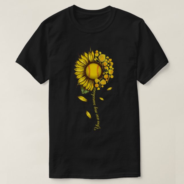 Du är min softball solros T T Shirt (Design framsida)