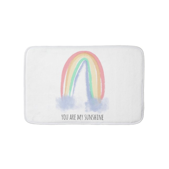 Du är min solfärgsfärgade regnbåge badrumsmatta (Framsidan)