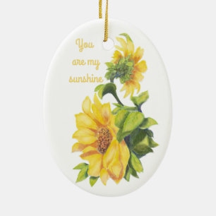 Du är min solrossolrosoffert blommigt julgransprydnad keramik
