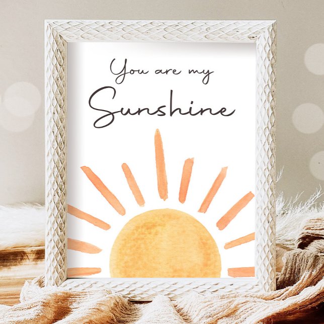 Du är min solshine Boho Little Sunshine Birthday Poster (Skapare uppladdad)