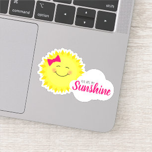 Du är min solshine Girly Sol Klistermärken