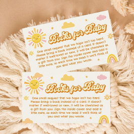 Du är min solsken Baby Shower Böcker för Bebis Tilläggskort