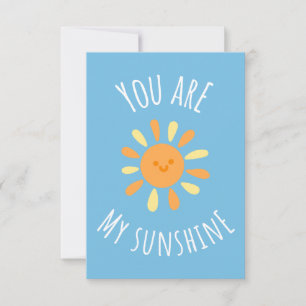 "Du är min solsken" Cute Sol-design är tuff Tack Kort