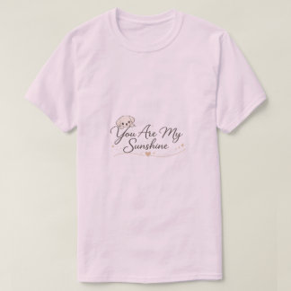 Du Är Min Solsken Floral Inspirerande Citat T-Shir T Shirt