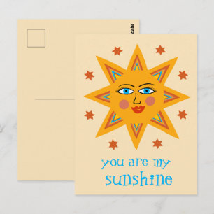 Du är min Solsken Glad Sol Anpassad Vykort
