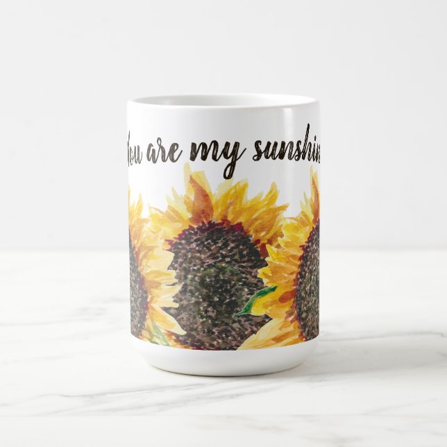 Du Är Min Solsken Gul Brun Solros Kaffemugg (Center)