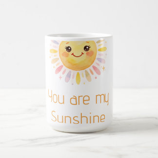 du är min solsken gul orange solstrålar lägg till kaffemugg