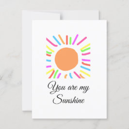 du är min solsken gul orange solstrålar lägg till  vykort