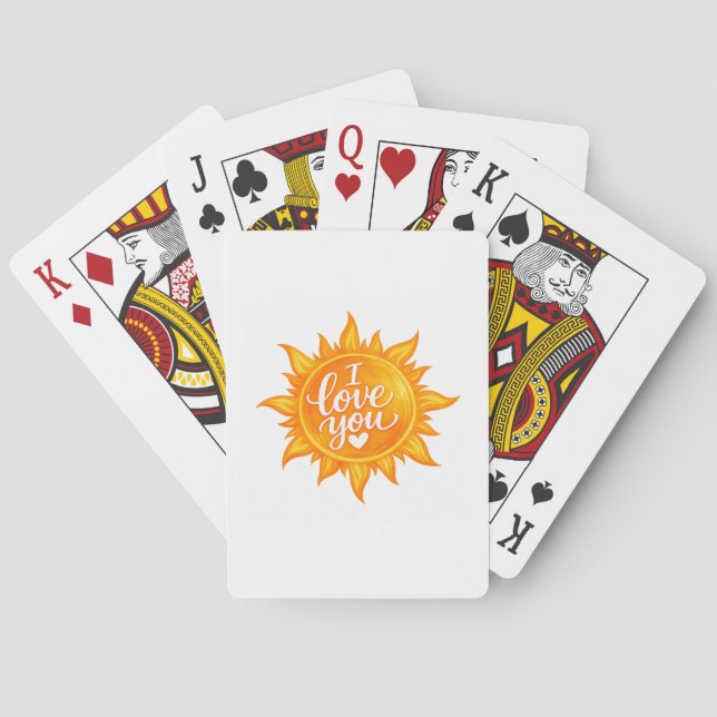 Du Är Min Solsken – Jag Älskar Dig Sol Casinokort (Baksidan)