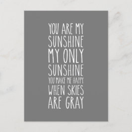 Du är min solsken min enda solsken vykort